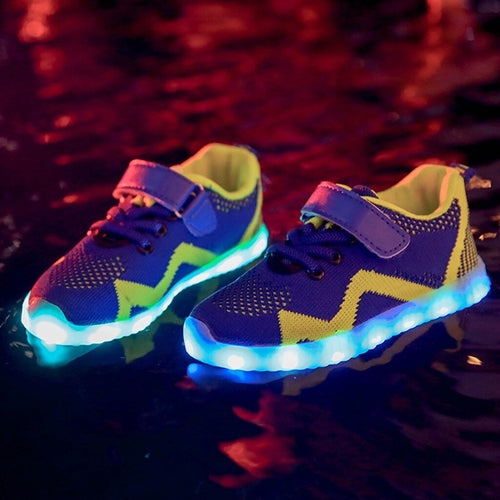Child Charging Usb Led Light Sneakers Girl Hook