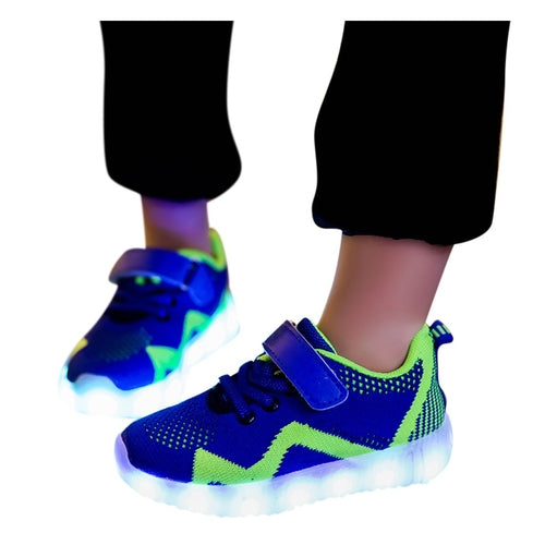Child Charging Usb Led Light Sneakers Girl Hook